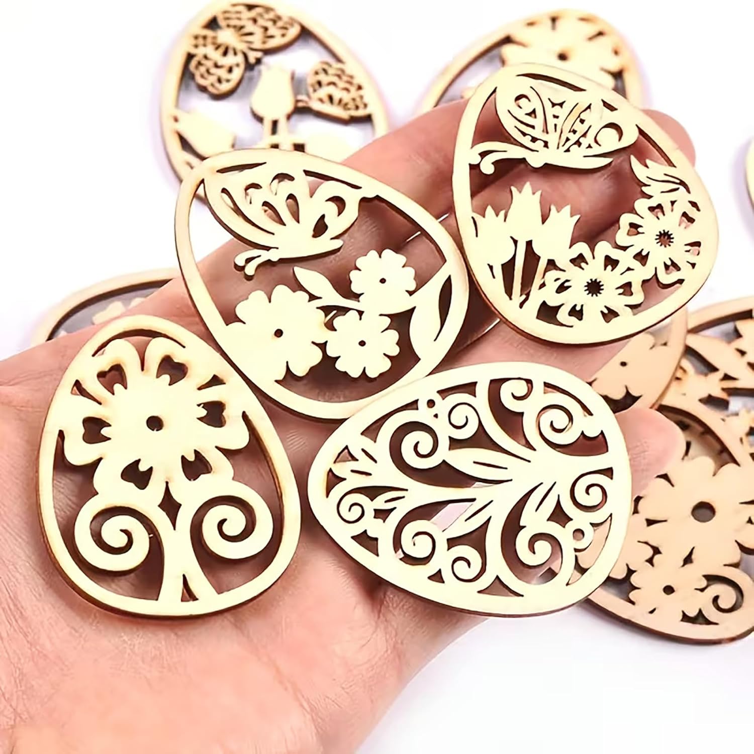 wooden easter eggs for diy
