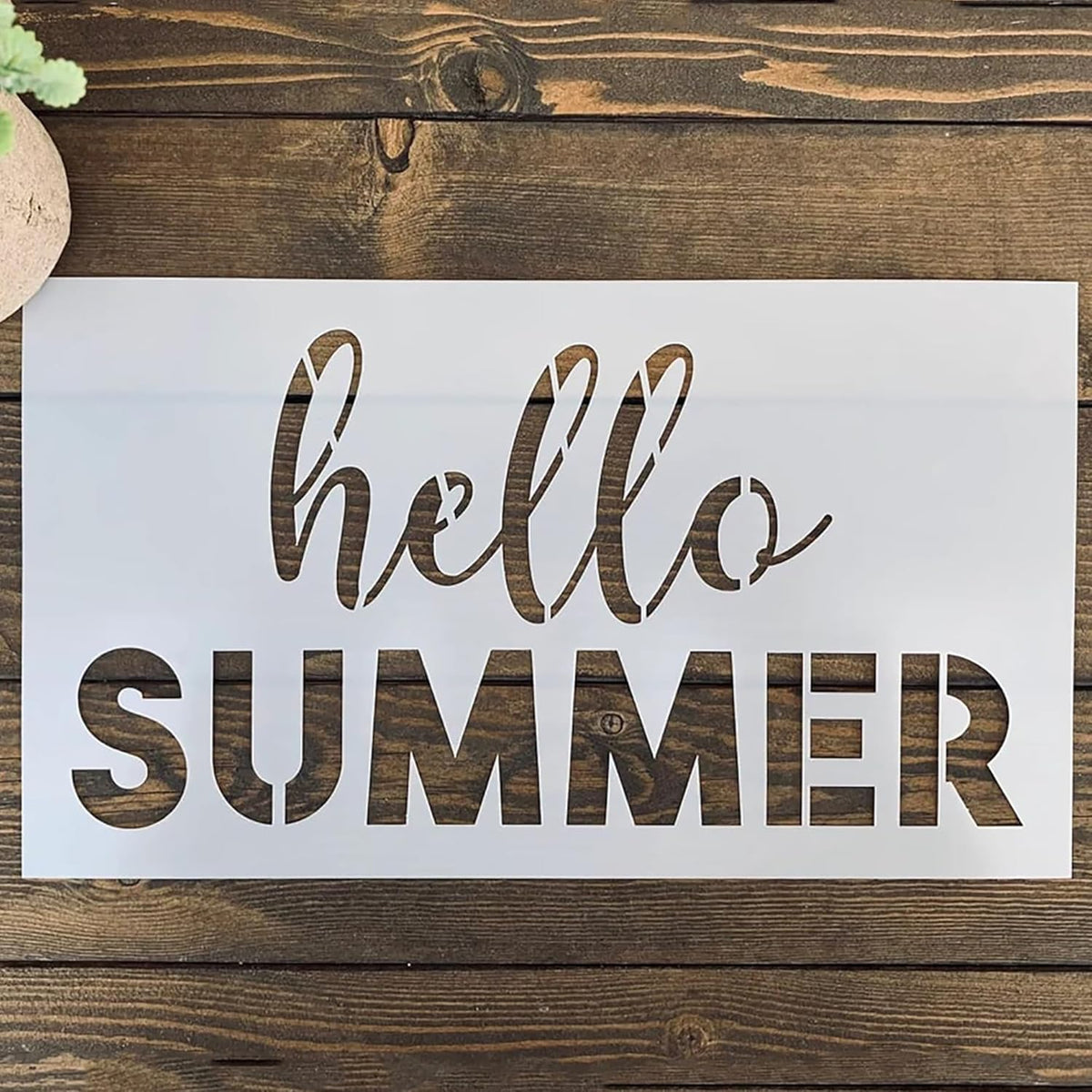 hello summer stencil