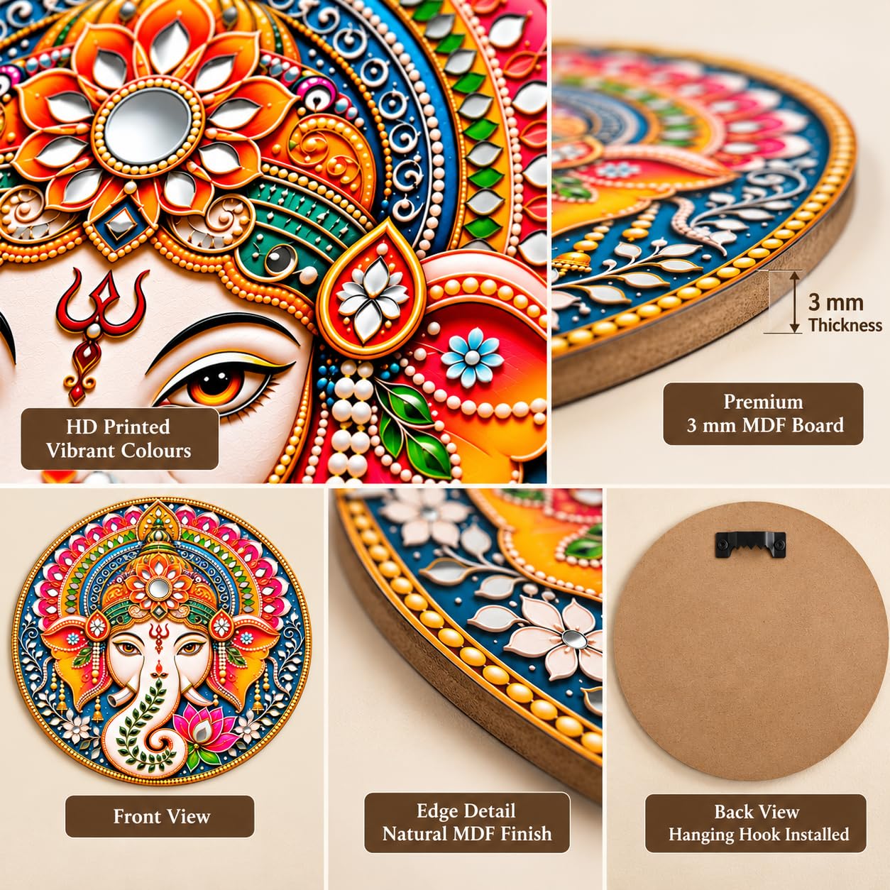 decorative Ganesha wall hanging for home entrance