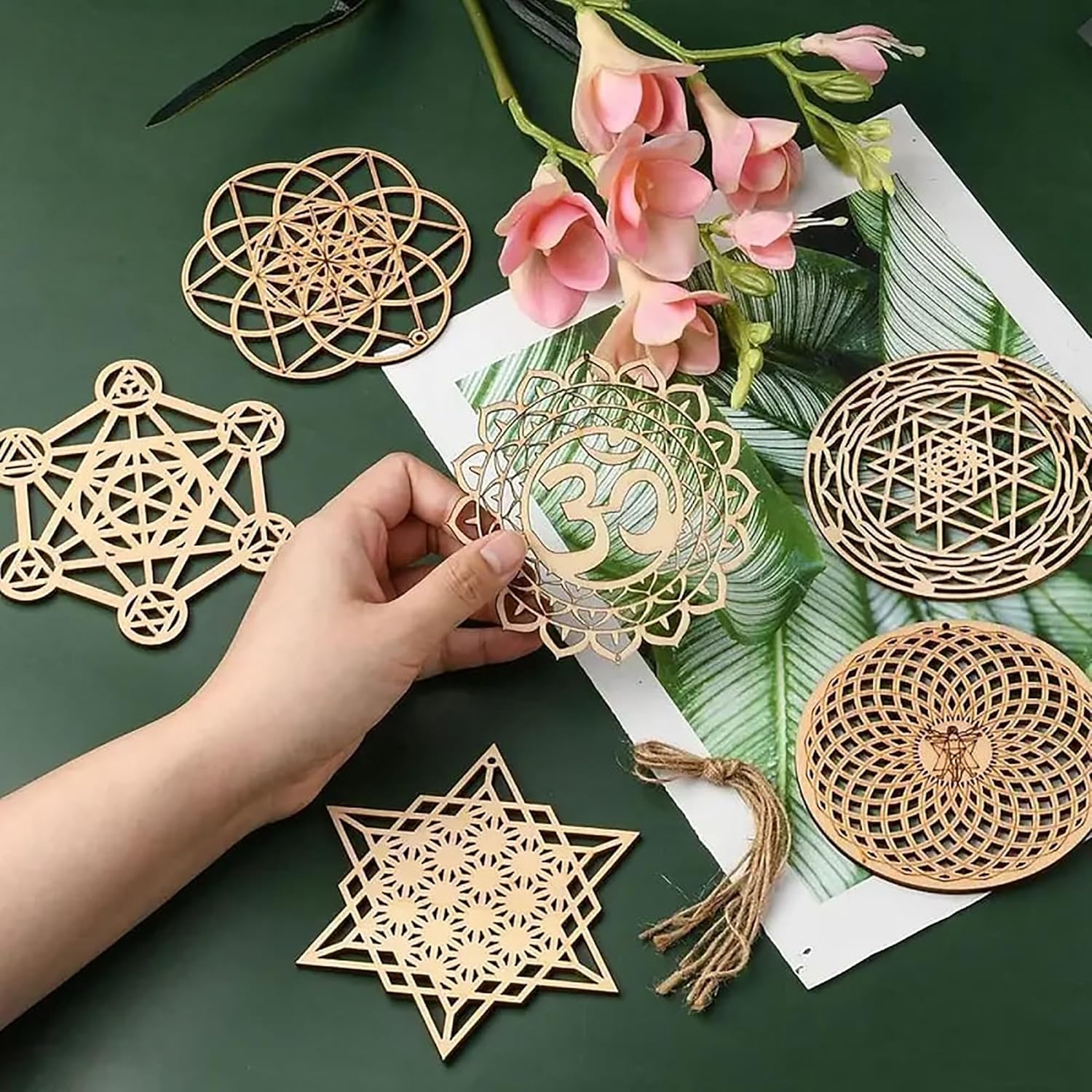 geometric wooden craft set