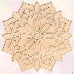 Cliths Wooden Rangoli Cutout Mandala Design DIY Diwali Decoration MDF Craft Base for Painting Indian Wall Art