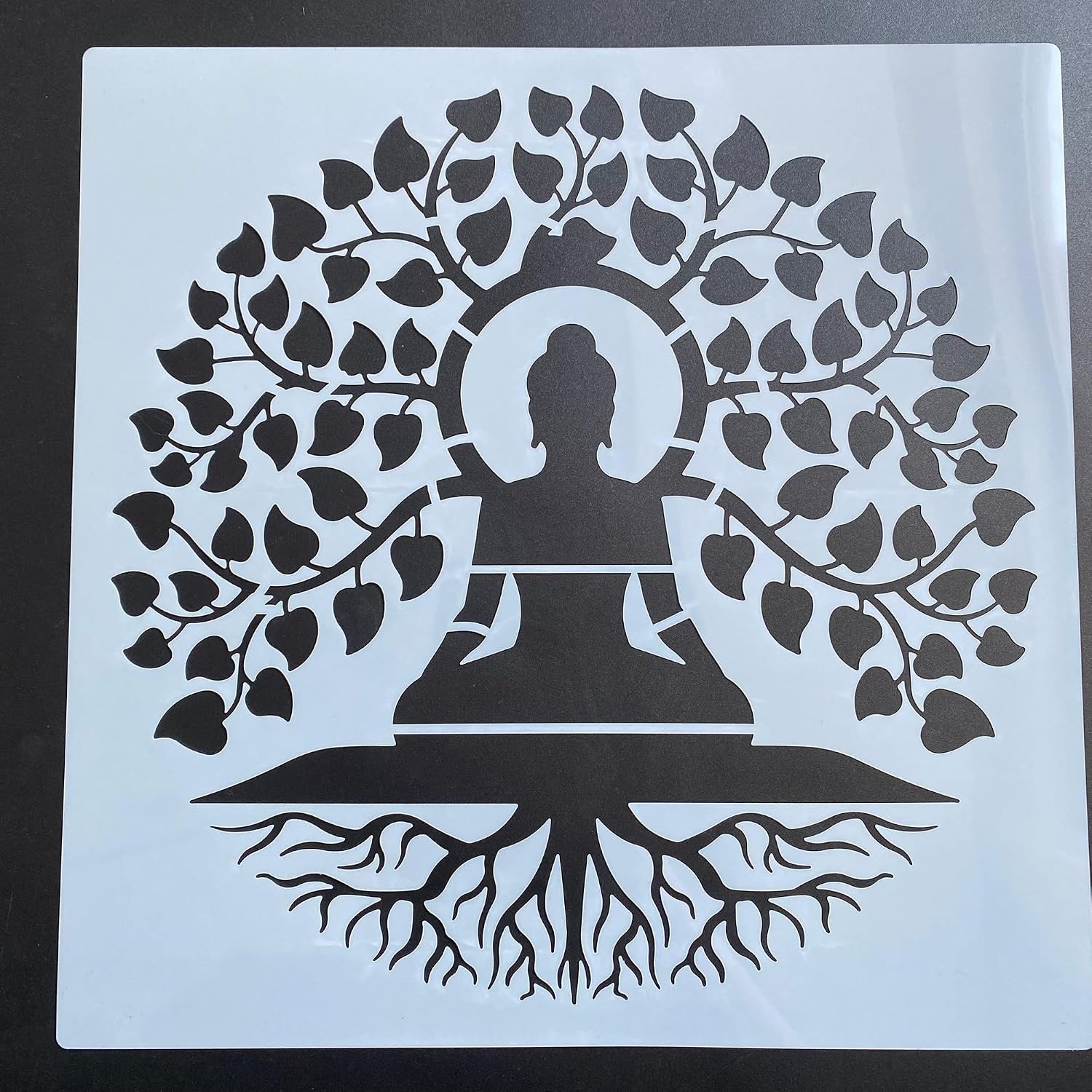 pet plastic tree of life stencil for painting