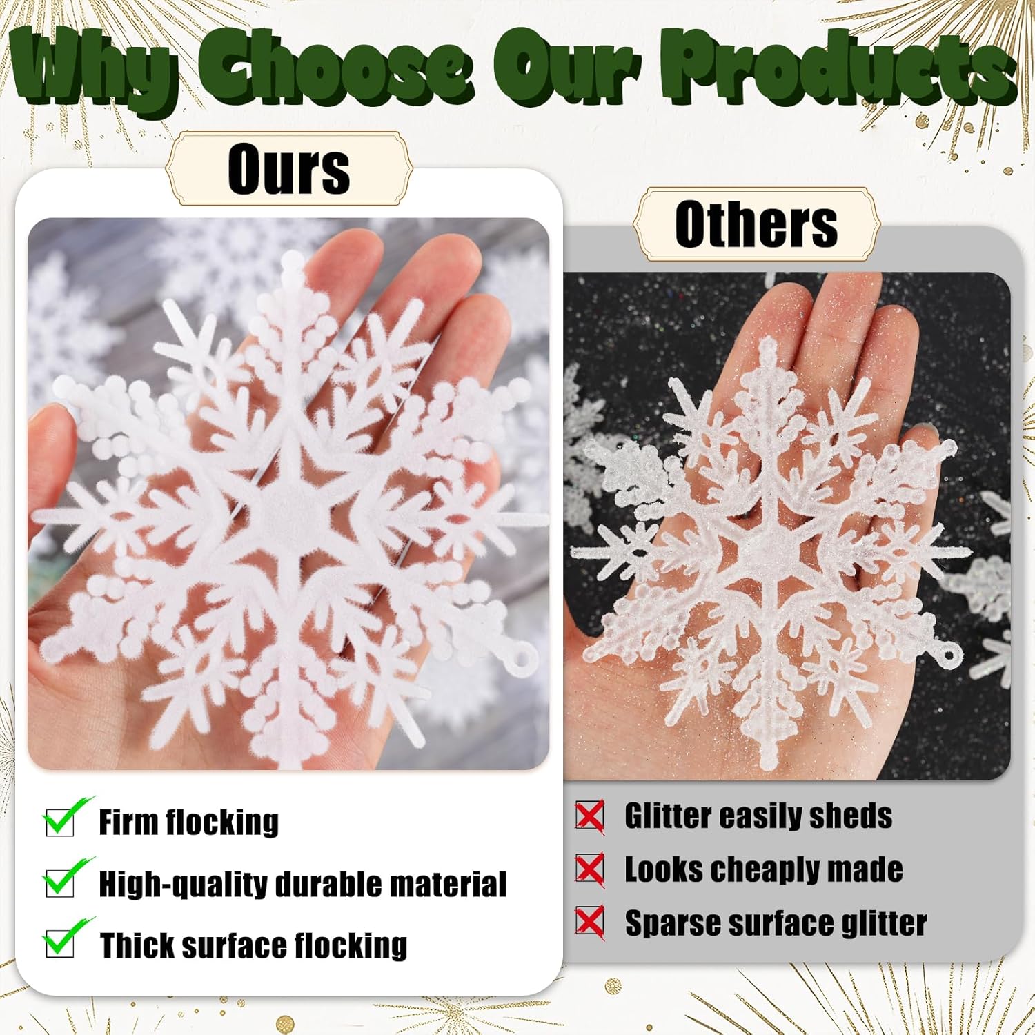White Hanging Snowflakes