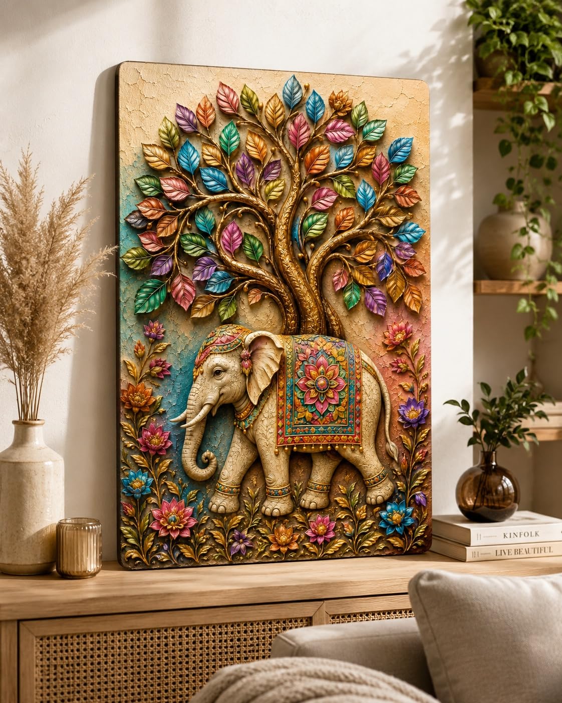 elephant wall art for hall