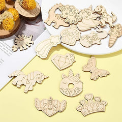 fairy tale wooden shapes for kids art projects