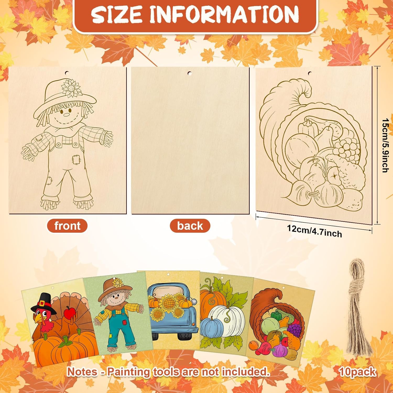 large thanksgiving wooden shapes