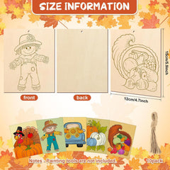 large thanksgiving wooden shapes