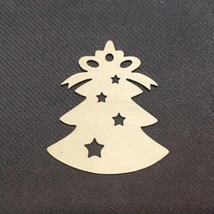 Cliths 10 Pack Wooden Tree Ornaments Paintable MDF Blanks for Easter Crafts DIY Holiday Decor & Gifts