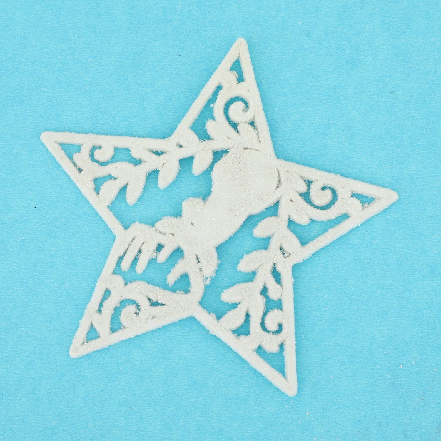 White felt snowflake cutouts for DIY