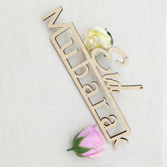 Cliths Eid Mubarak Wooden Sign Ramadan Table Decor Islamic Home Decoration Happy Eid Wall Art