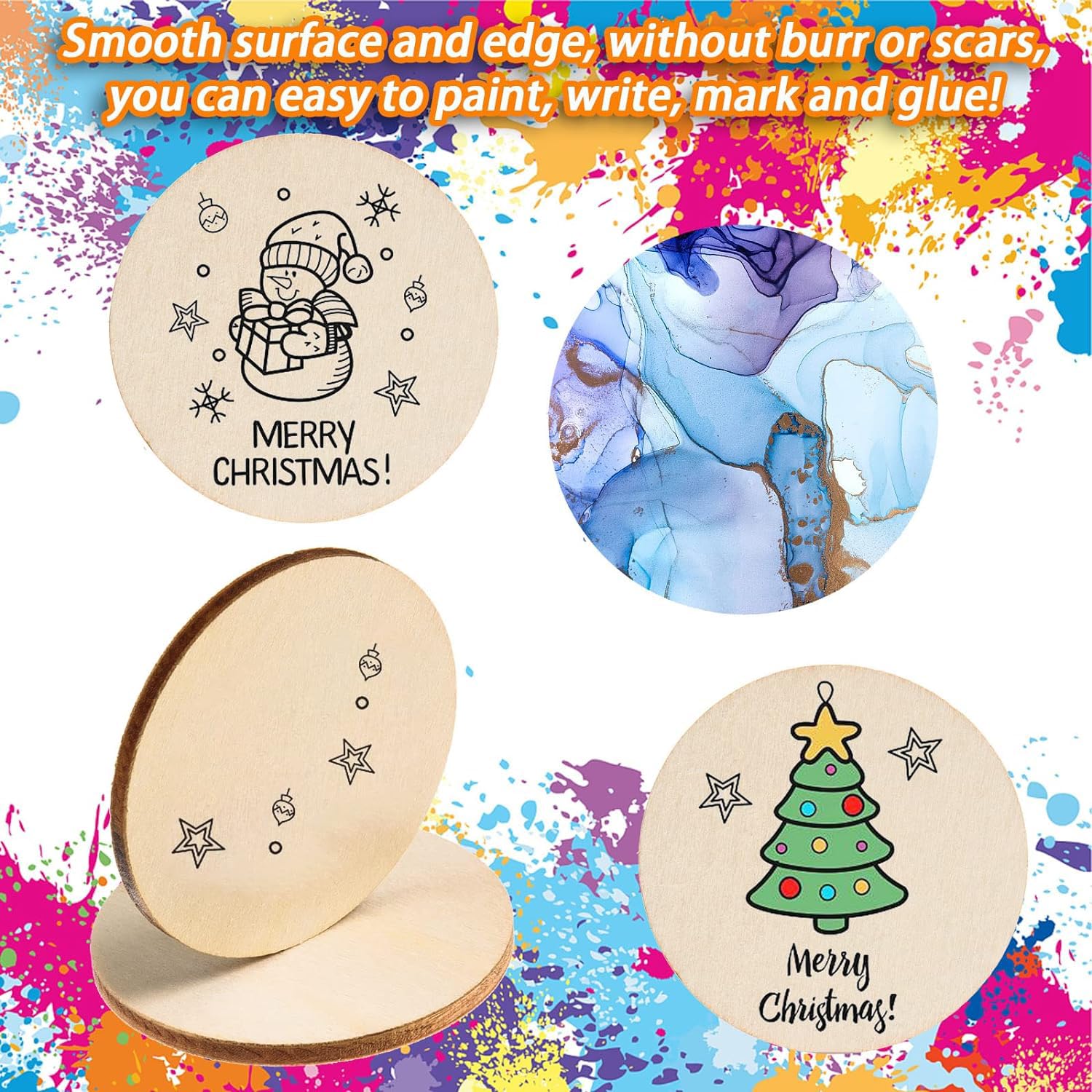 bulk circle wood blanks for painting