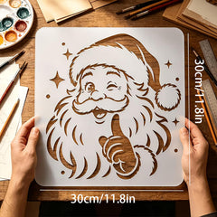 reusable santa claus stencil for christmas painting