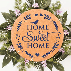 inspirational quote wall stencil home sweet home design