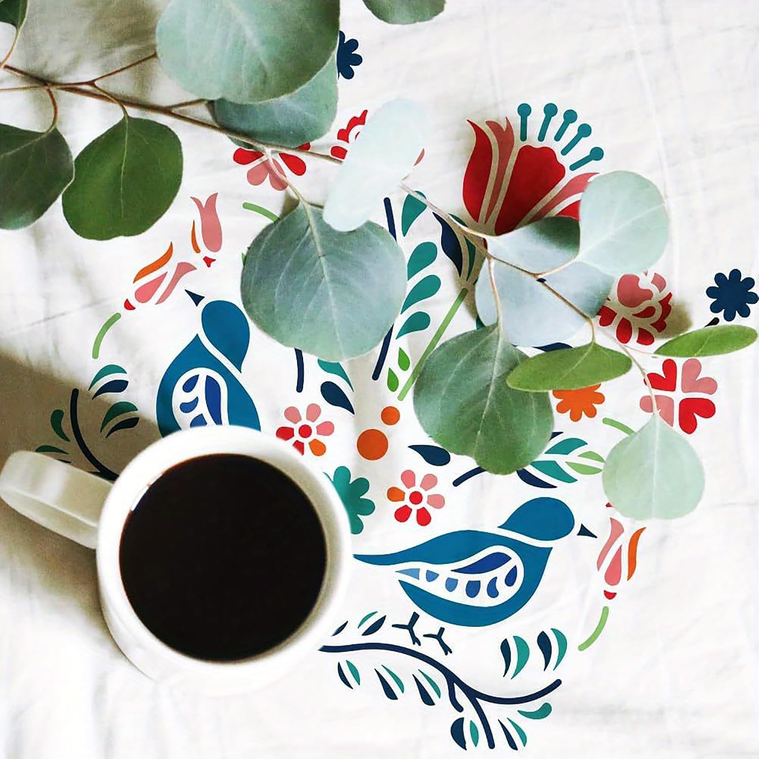 flower painting template for fabric and textile crafts