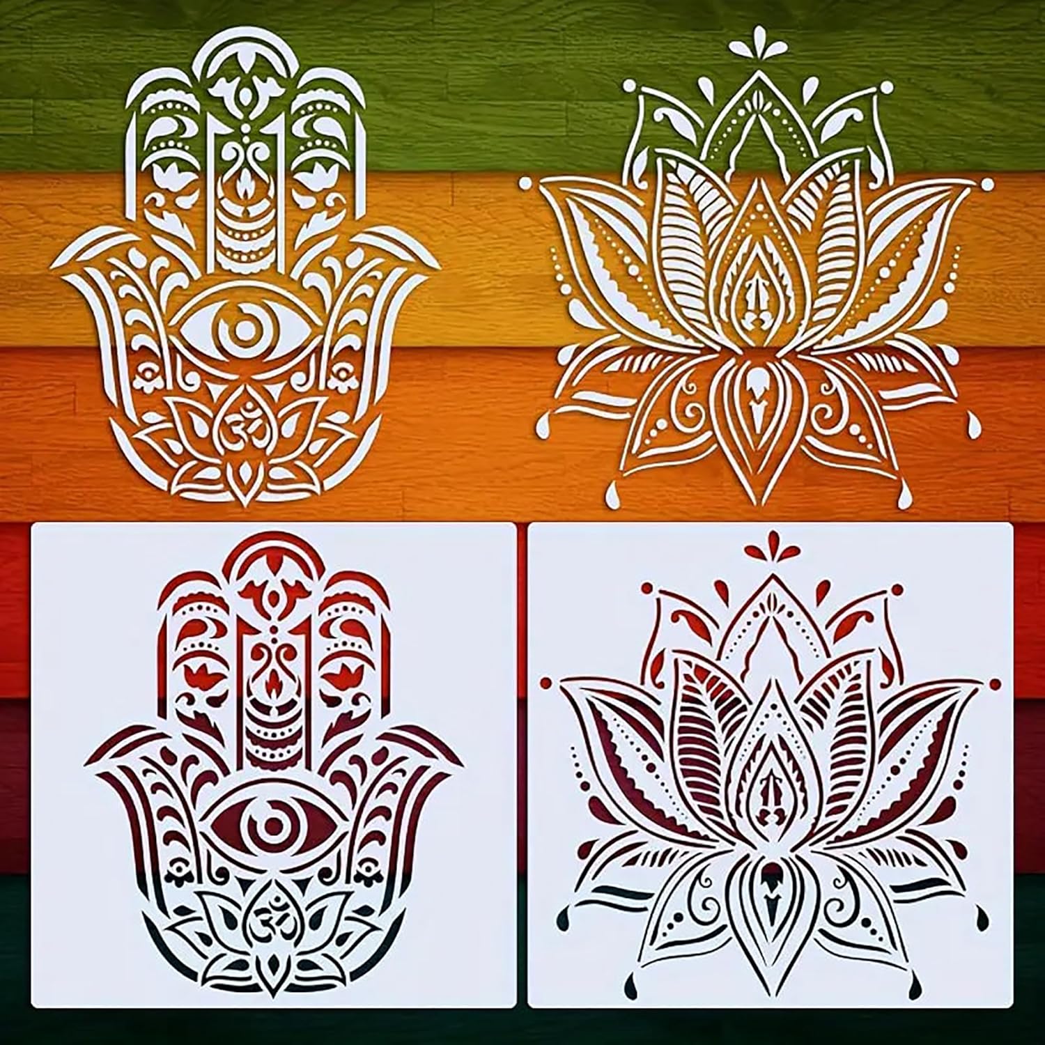 Mandala wall art stencil
