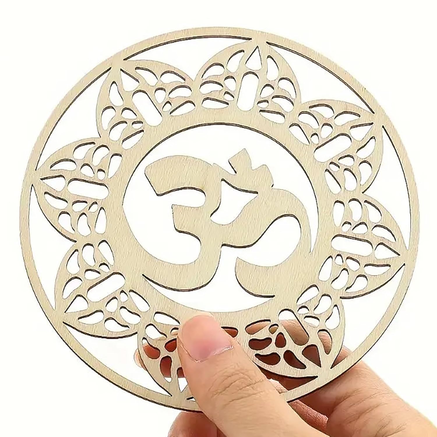 Om mandala round coasters