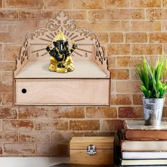 pooja chowki with drawer om design