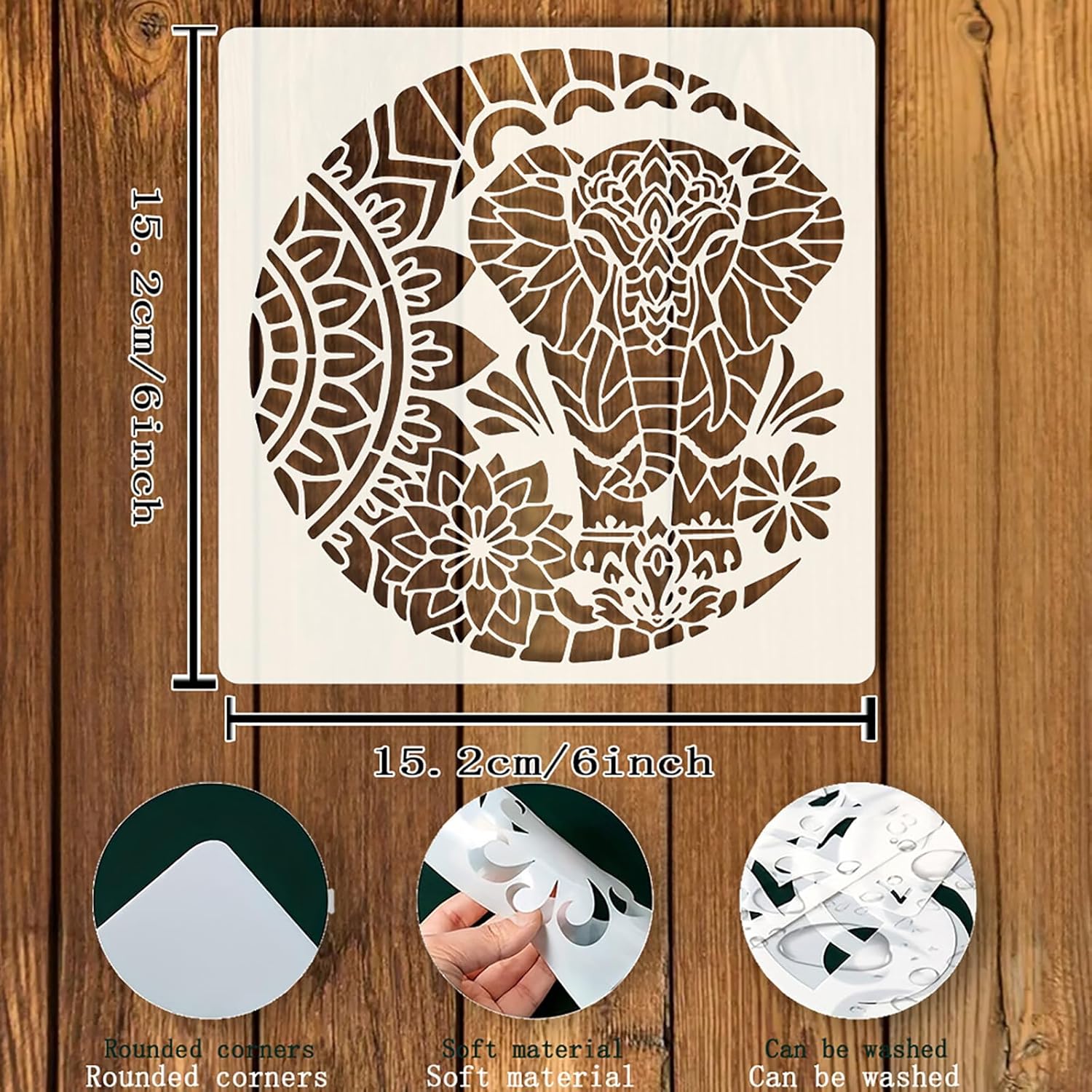 square pet stencil for mandala painting
