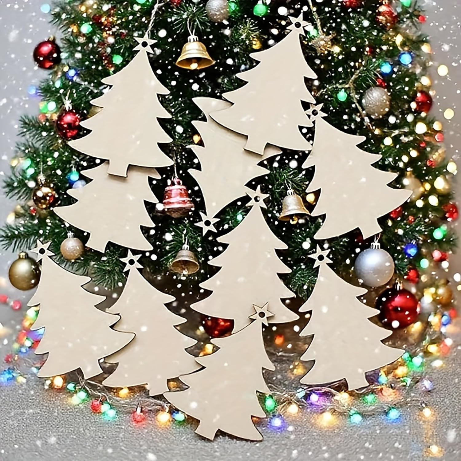 wooden hanging christmas decor