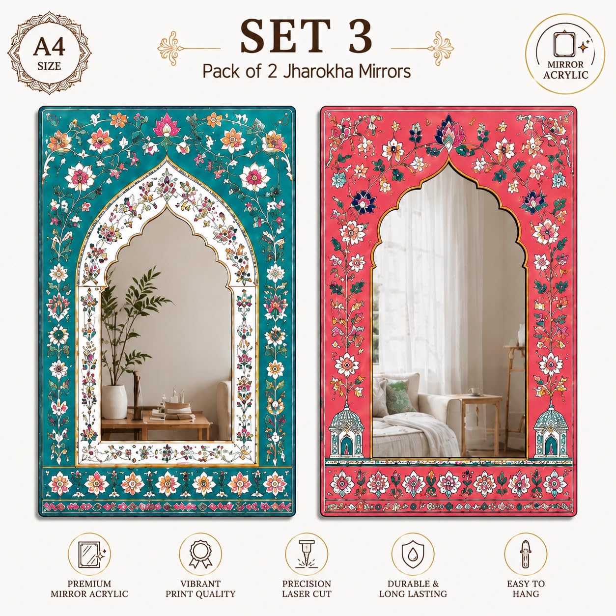 Decorative Jharokha Wall Hanging Set