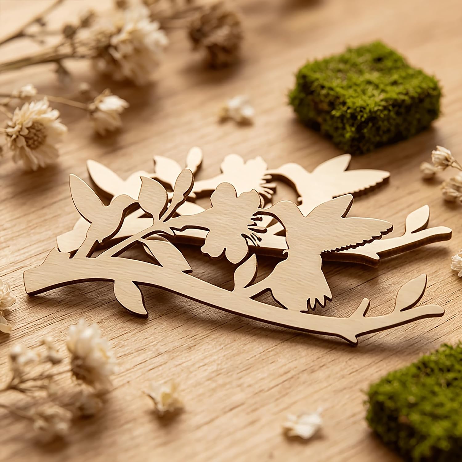 wooden bird craft blanks for resin art