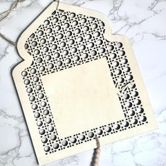Cliths Ramadan Kareem Mosque Door Hanging Wooden Wall Art Eid Mubarak Decor Islamic DIY Craft