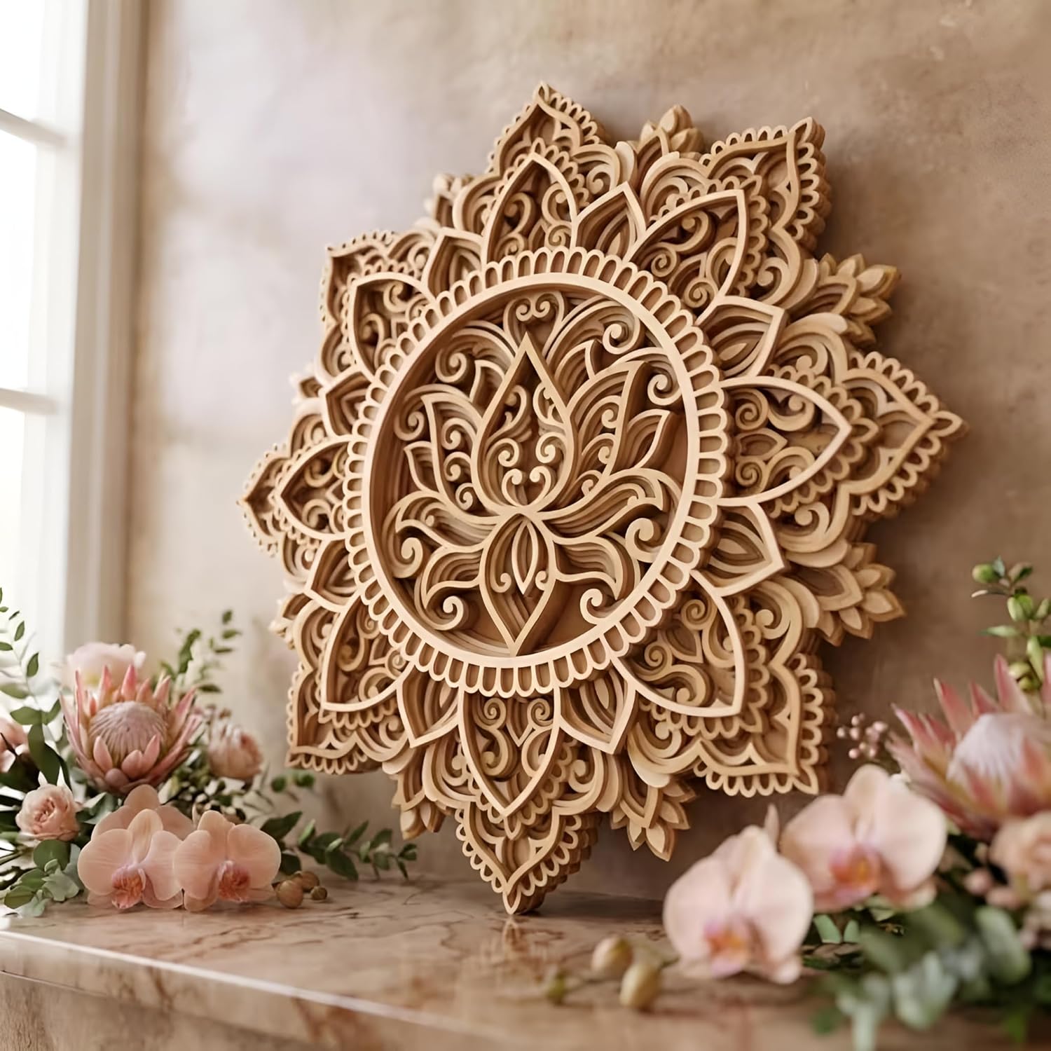 ethnic mandala wall decor round