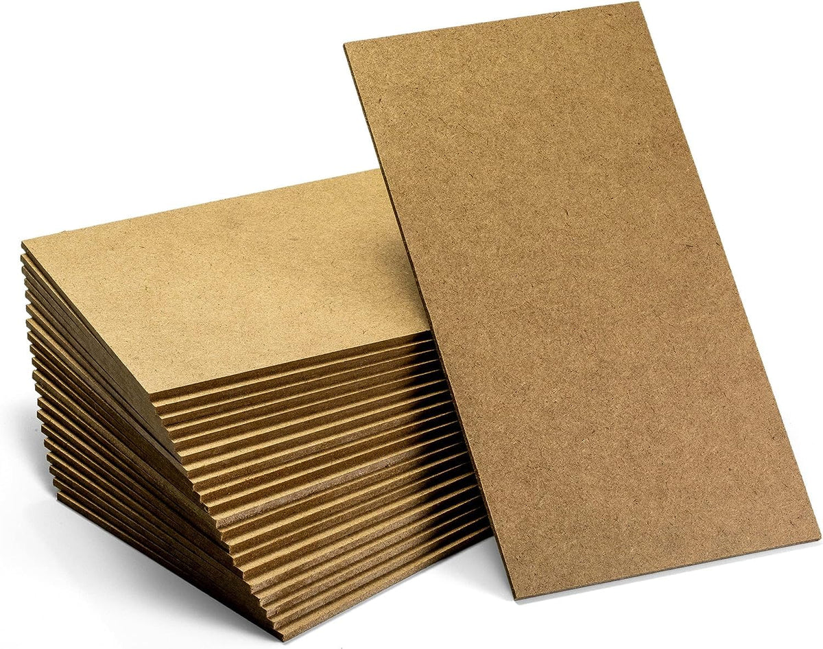 Stack of brown cardboard sheets on a white background