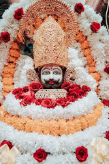 Cliths Khatu Shyam Wall Art Spiritual Hindu Metal Print for Living Room, Home & Office Decoration, Festival Gift Pre-Drilled Aluminum Frame with Waterproof HD Print