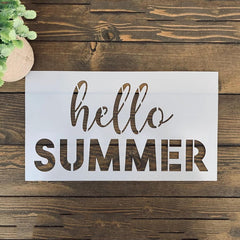 beach theme wall stencil