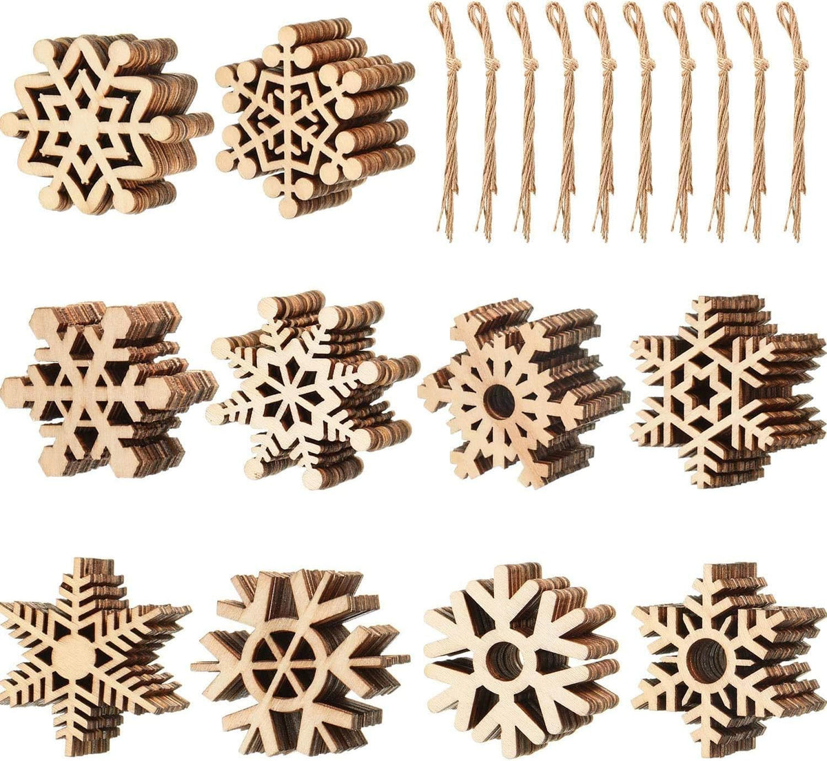 Unfinished wood ornaments