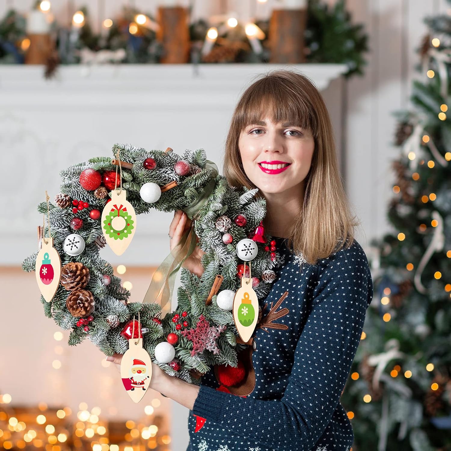 Wooden hanging ornaments