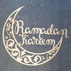 Cliths Ramadan Kareem Wooden Sign Islamic Wall Decor Eid Mubarak Home Decoration DIY Craft Ramadan Decor