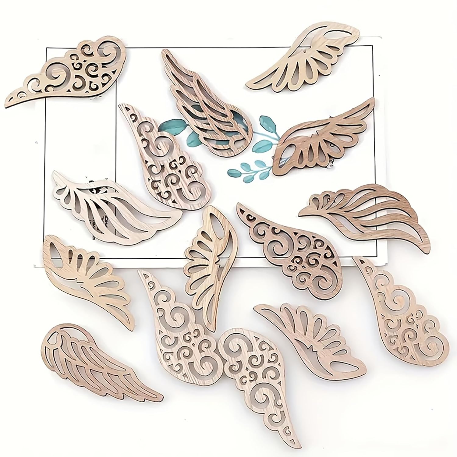 home decoration wooden angel wings