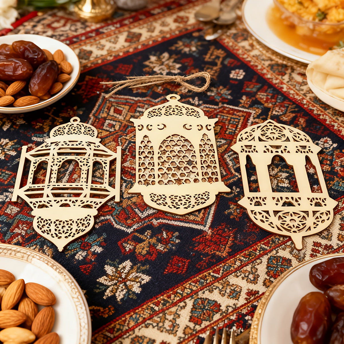 Ramadan lantern flags wall decor