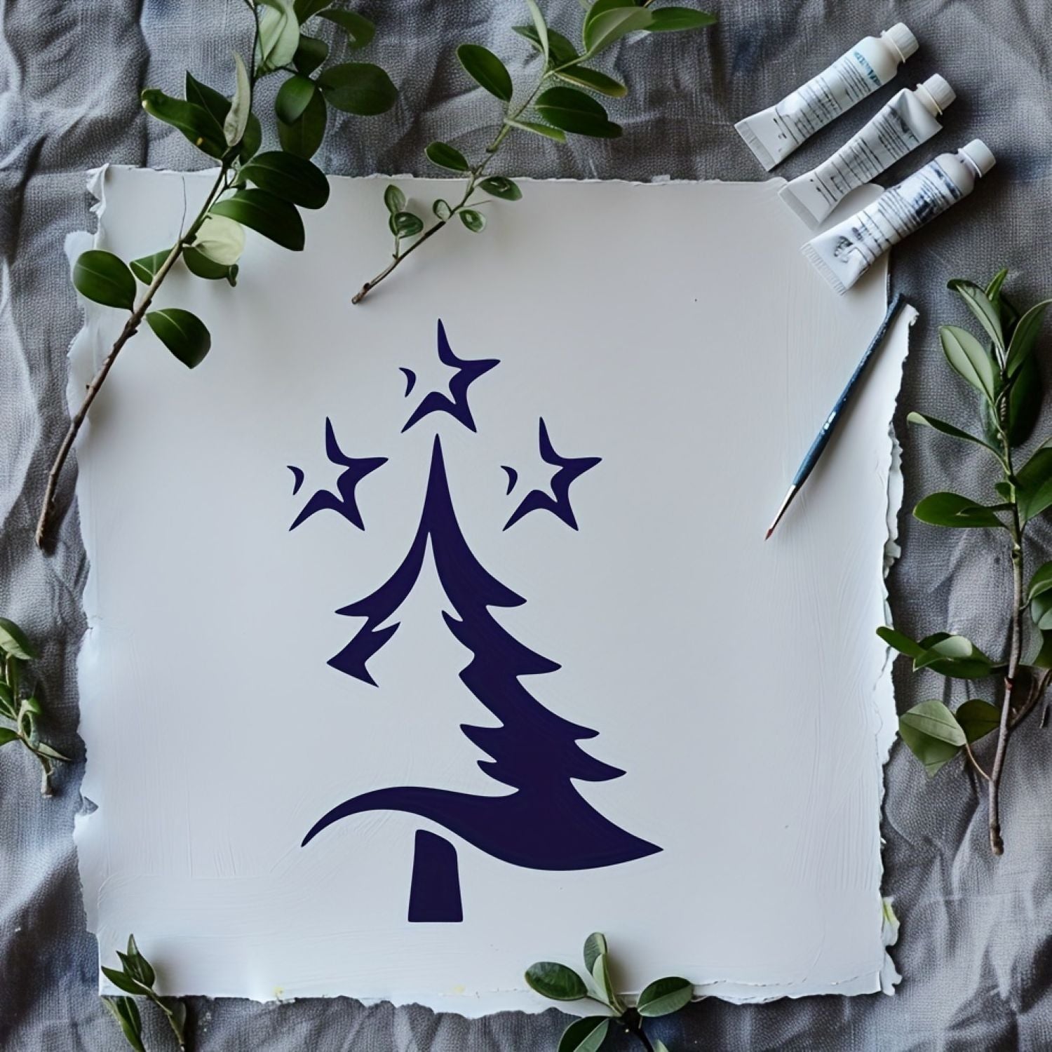 Christmas tree template for painting projects