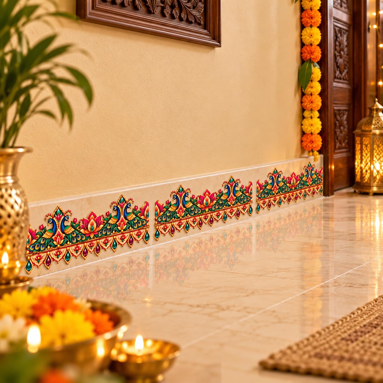 traditional Indian door border decor