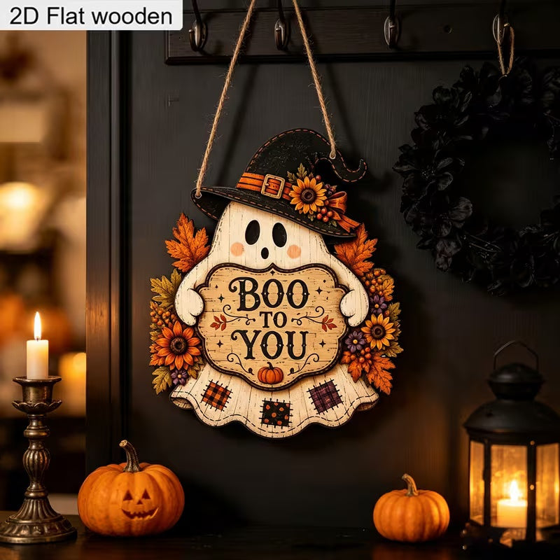 lightweight MDF Halloween décor sign
