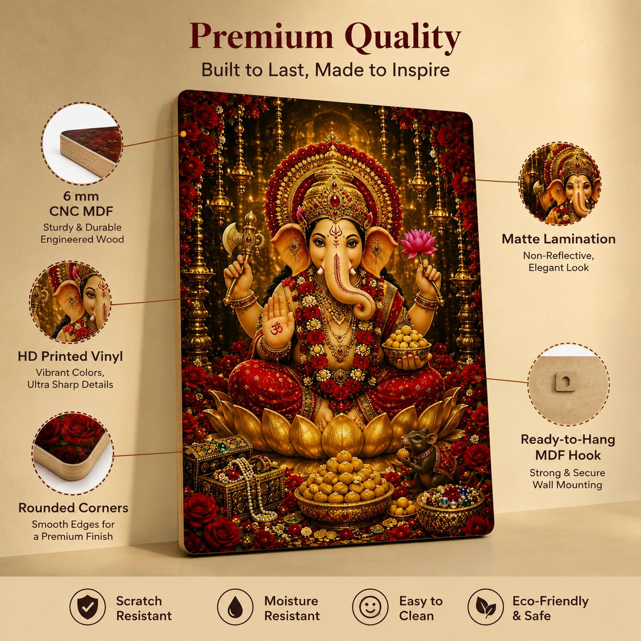 Ganesh wall decor for Indian home