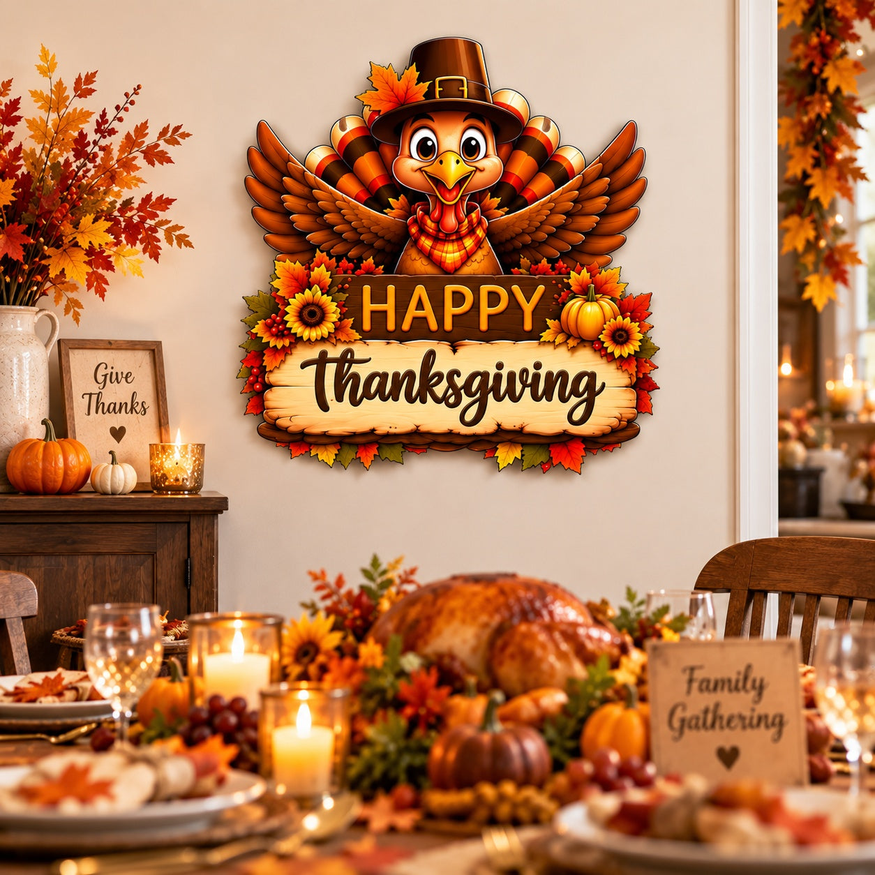 lightweight MDF fall décor sign