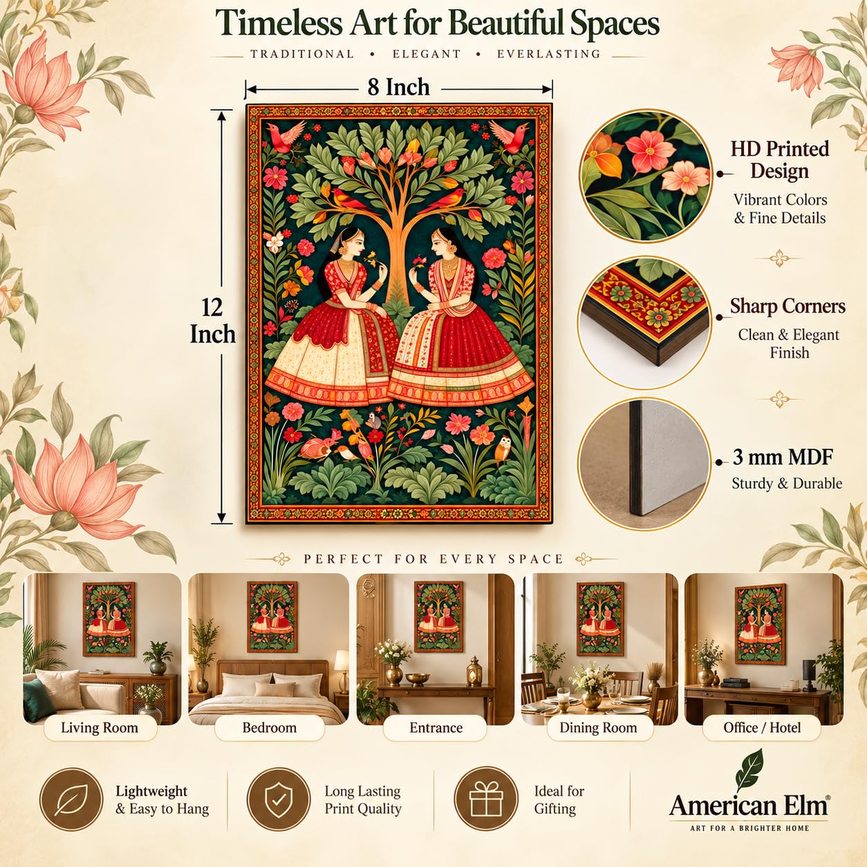 Indian folk art MDF decor