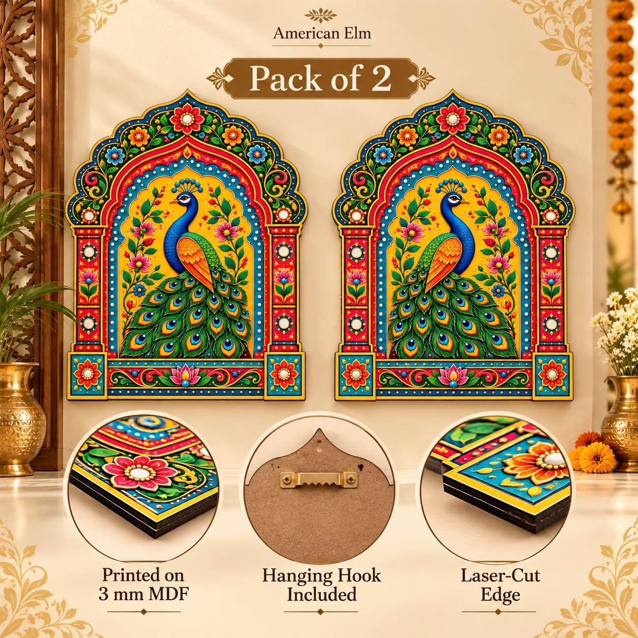 Rajputana jharokha design wall art