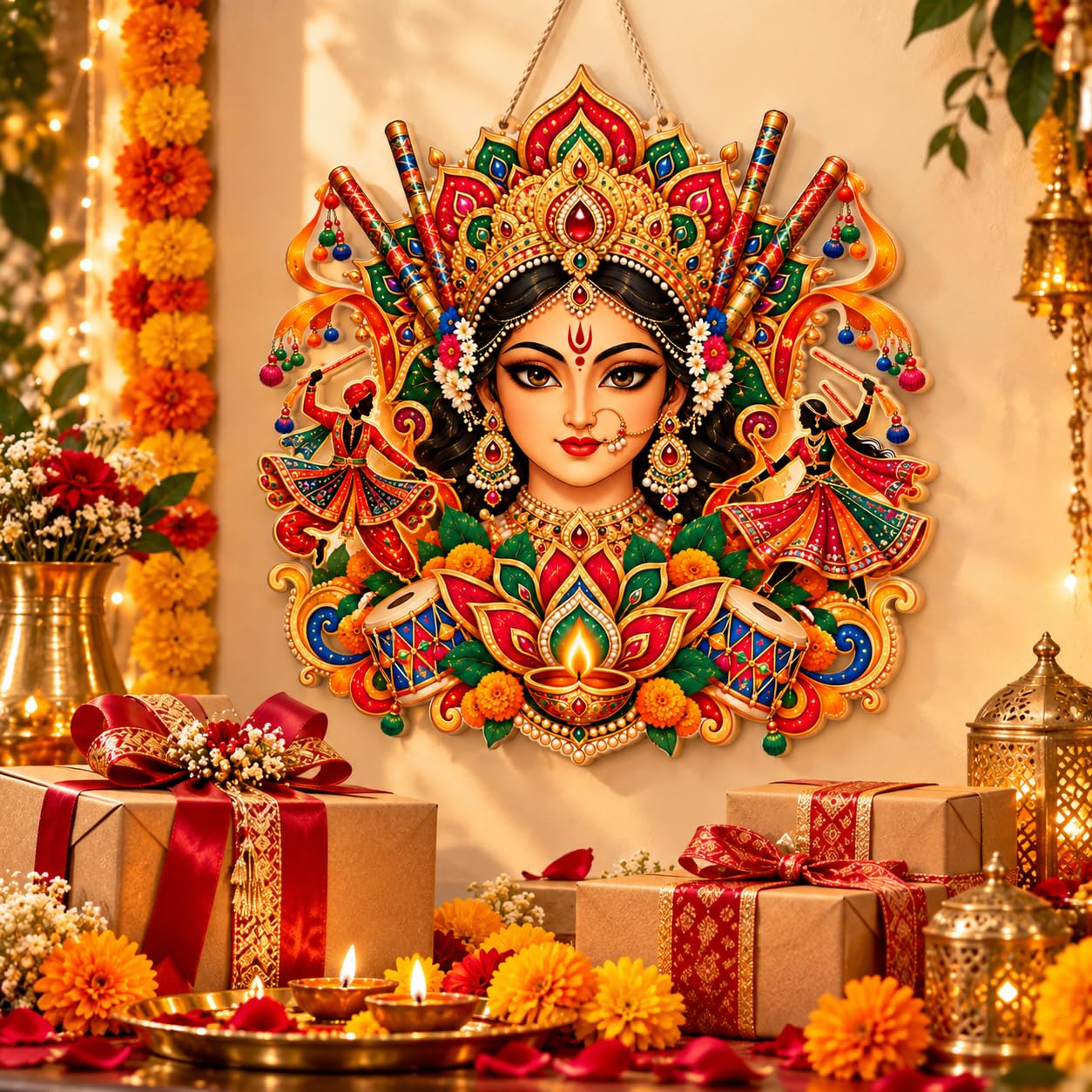 Navratri religious wall hanging ready to use