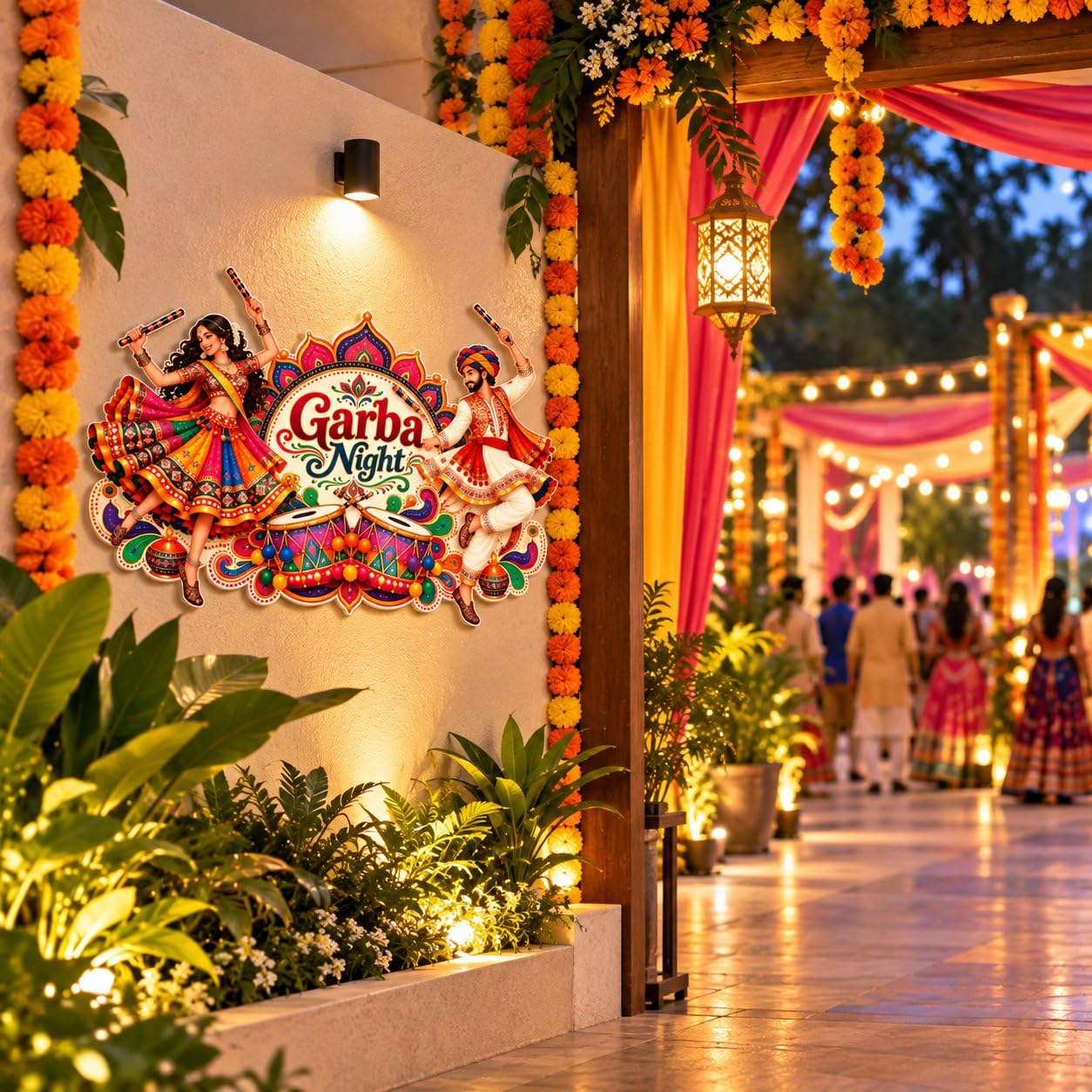Sunboard Navratri wall art cutout