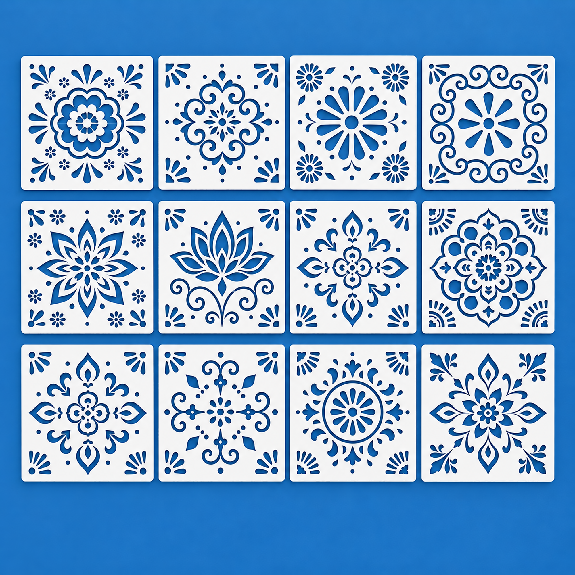 greek key plastic stencil for diwali rangoli