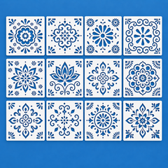 greek key plastic stencil for diwali rangoli