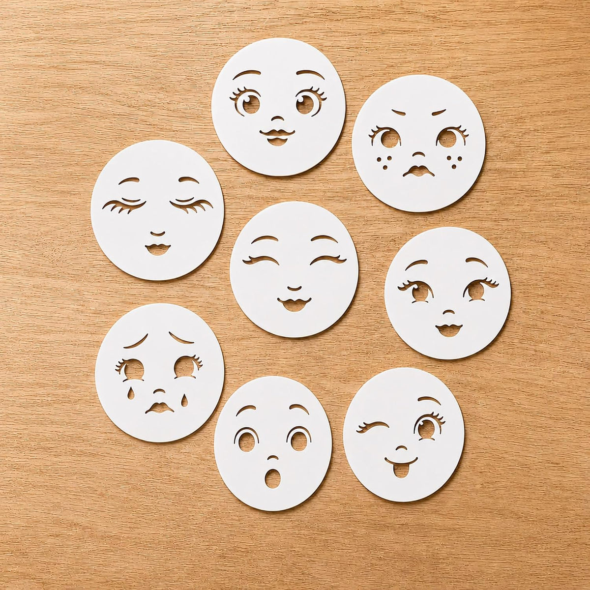 facial expression stencil for diy painting
