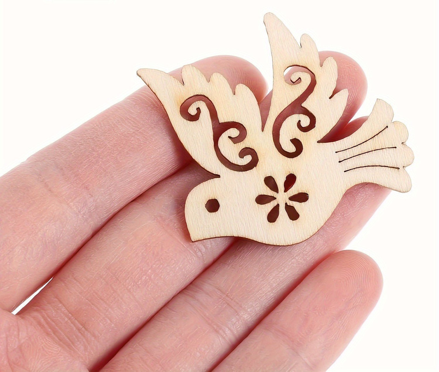 Small wooden dove charms for gifts