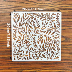 plant leaf pet plastic stencil for acrylic painting projects