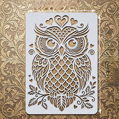 reusable owl painting stencil for diy crafts